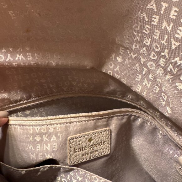 Kate Spade Beige Leather Jackson Flap Shoulder Bag - Picture 4 of 7